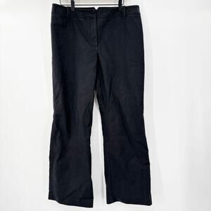 Ann Taylor Black Straight Leg Trousers Women’s Career Office Pants Size‎ 14